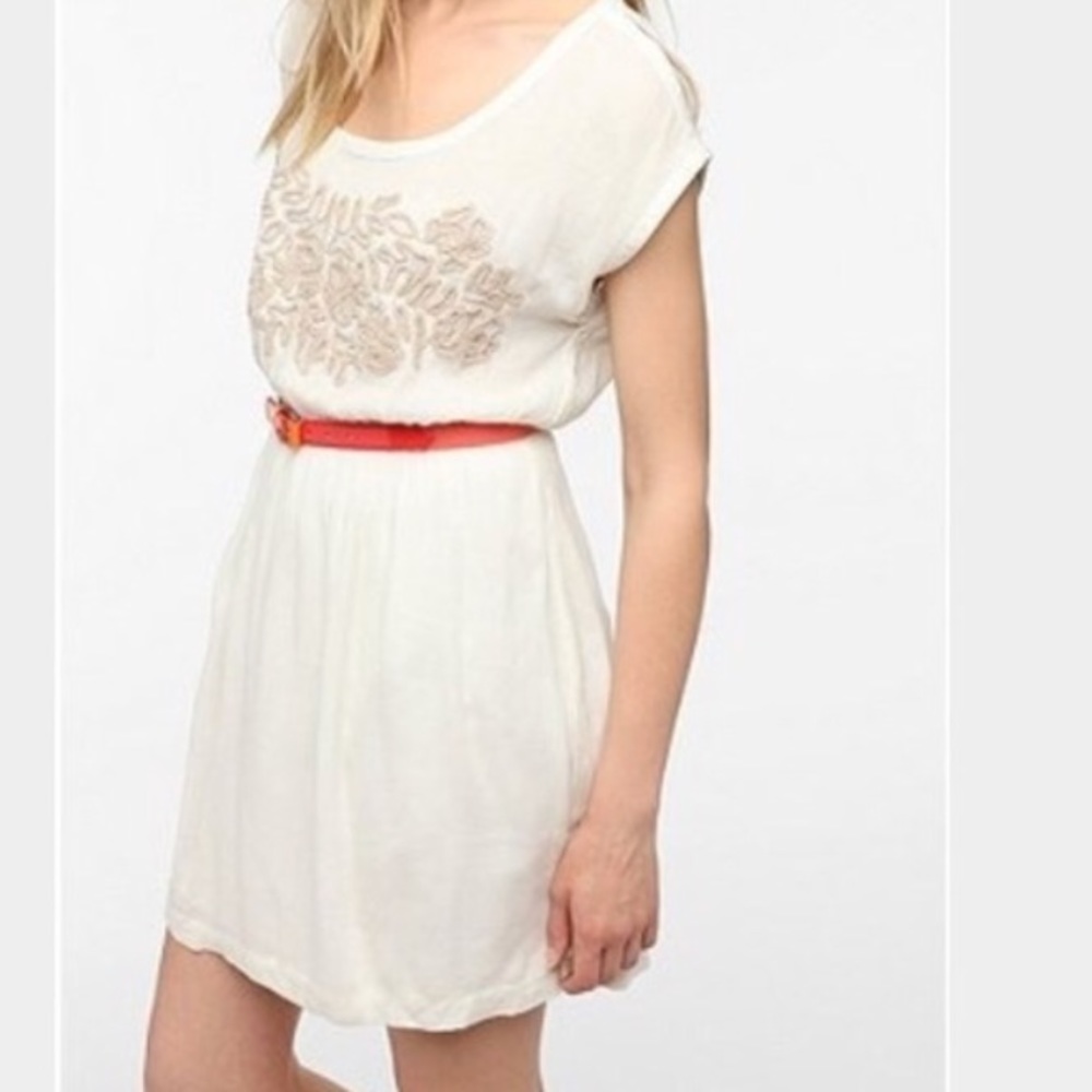 Off the shoulder white dress
